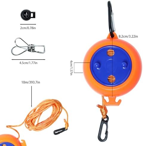 Camping Retractable Clothesline, Adjustable 32ft/10M Camping Clothesline - Image 2