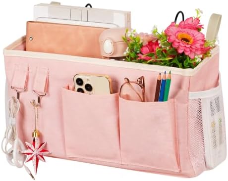 Lilithye Bedside Caddy, Bedside Storage Bag Hanging Organizer by Lilithye