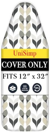 UniSimp Small Ironing Board Cover and Pad 12"x32" Small Iron Board Cover by UniSimp
