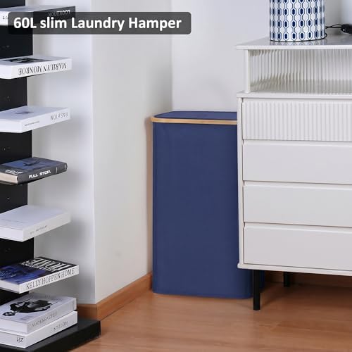 Slim Laundry Basket, 60L Laundry Hamper - Image 6