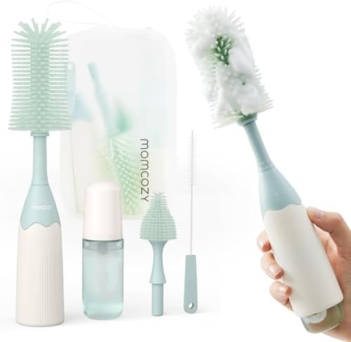 Momcozy Baby Bottle Brush Kit, Push-Press Foam Design by Momcozy