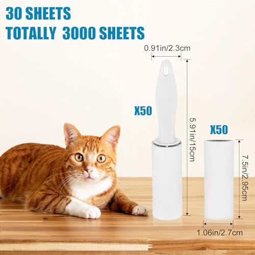 Hushee 50 Pack Mini Lint Rollers - Image 2