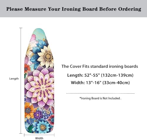 Boho Flower Hummingbird Ironing Board Cover and Pad Soft Ironing Board Cover - Image 6