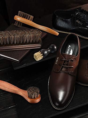Youngjoy 6 Pieces Horsehair Shine Shoes Brush Kit Polish Dauber Applicators - Image 6