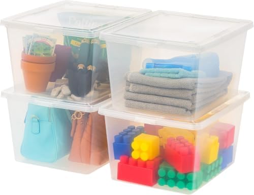 IRIS USA 4-Pack 25 Qt Storage Bins by IRISUSA