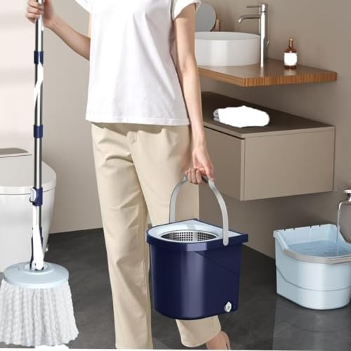 Spin Mop & Bucket System with 4 Washable Microfiber Mop Pads - Image 6