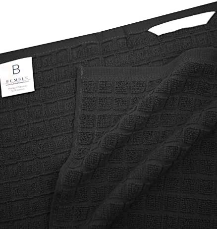 Premium Kitchen Towels 6 Pack 100% Cotton 20"x28" Dish Towels Black Check - Image 4