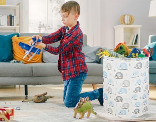 NTAOHAMPER Laundry Hamper, Elephant laundry Basket, Nursery Hamper, Waterproof - Image 4