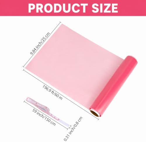 1 Rolls 60 Meters Pink Osmotic Plastic Body Wrap, Workout Sweat Enhancer Belly - Image 2