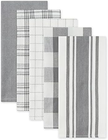 DII Basic Kitchen Large Cotton Dishtowel Set of 5 - Image 2