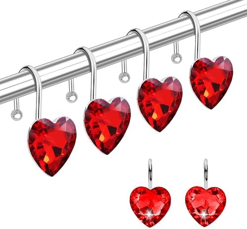 Shower Curtain Hooks Rings for Bathroom by Yapicoco