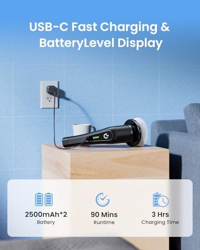 Electric Spin Scrubber, Cordless Cleaning Brush - Image 4