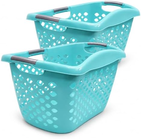Teal Laundry Basket Set of 2 by Unknown