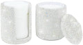KEYPOWER Bling Rhinestone Cotton Ball Pad Swabs Make Up Pads Dispenser Holder by KEYPOWER