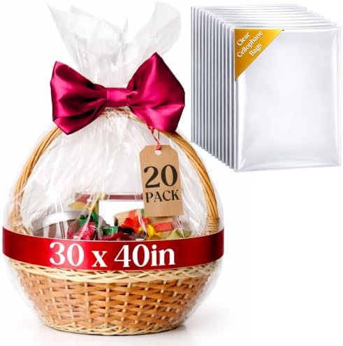 volila Large Cellophane Bags for Gift Baskets by volila