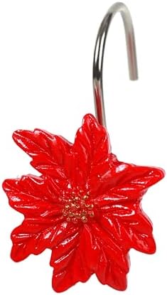 Two Fish Home Fashions Set of 12 Decorative Christmas Tree Resin Shower Curtain - Image 4