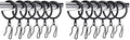 Hotop 30 Pcs Metal Drapery Curtain Rings 0.98/1.26/1.65 inch Interior Diameter by HOTOP