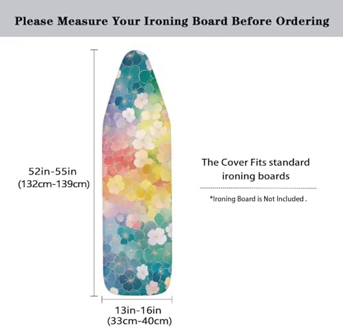 Pansy Ironing Board Cover Full Size Scorch Resistant Padding Heat Reflective - Image 5