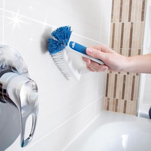 Unger 2-in-1 Scrubber Brush Tool, Crevice Cleaning Supplies, Dishwasher Safe - Image 2
