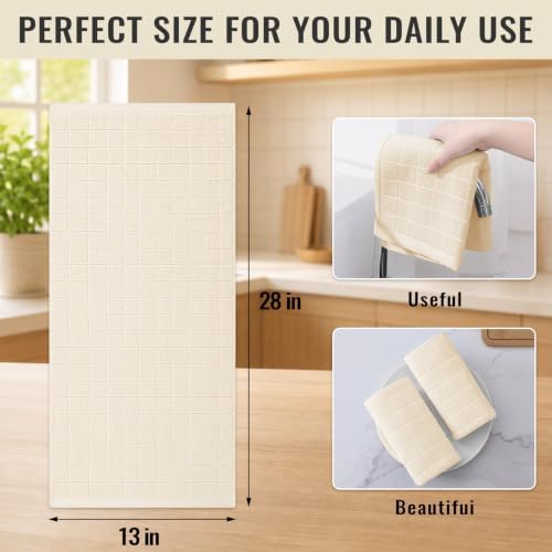 Kitinjoy 100% Cotton Terry Kitchen Towels, 13”x 28” - Image 4