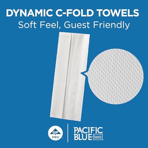 Pacific Blue Basic by Georgia-Pacific PRO C-Fold Paper Towels, 10.1” x 12.7” - Image 2
