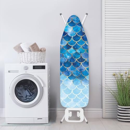 Blue Mermaid Ironing Board Cover and Pad 15x54 Inch - Image 3