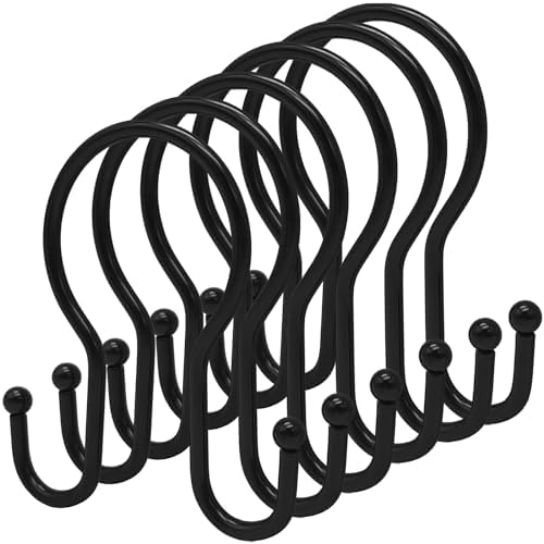 Double Shower Curtain Hooks Rings, Glide Smoothly Double Shower Rings by LULARINE