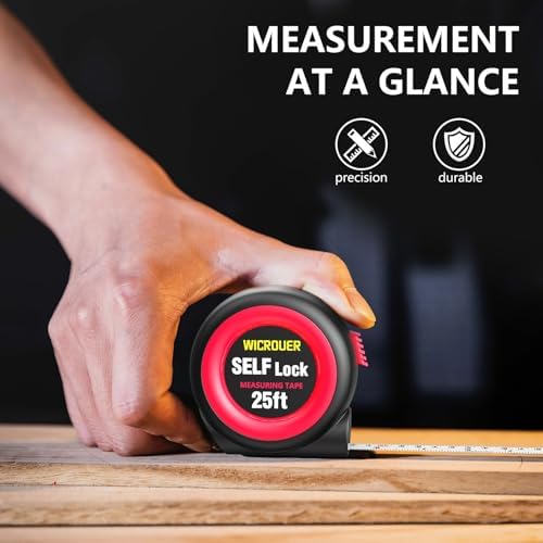 25 FT Self-Locking Steel Tape Measure, Retractable Measuring Tape - Image 3