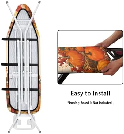 Iron Board Cover and Pad Thanksgiving Pumpkin Print Standard Size Soft Stain - Image 4