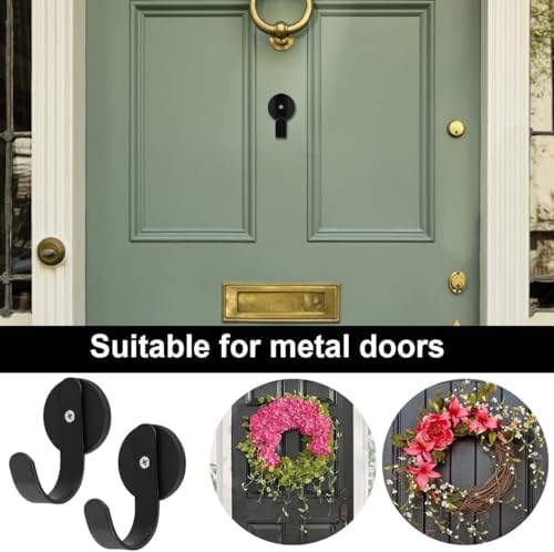 Linwnil 2 Pack Magnetic Wreath Hanger Wreath Holder Wreath Hanger Hook - Image 4