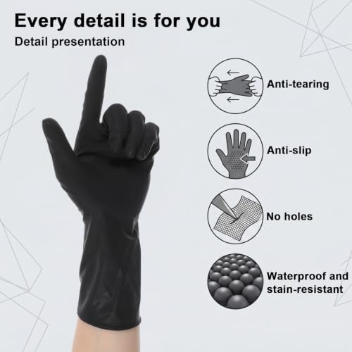 4 Pairs Hair Dye Gloves, Rubber Gloves - Image 4
