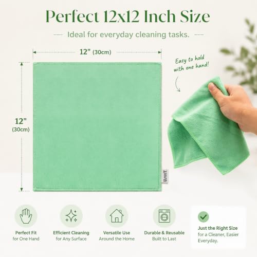 Microfiber Cleaning Cloths, Ultra-Soft and Highly Absorbent, Streak-Free - Image 2
