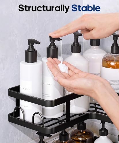 3 Pack Corner Shower Shelves, Rustproof Shower Organizer Caddy - Image 6