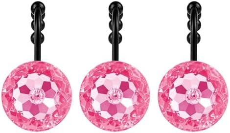 Sunlit Luxury Design Round Hot Pink Diamond Crystal Gem Bling - Image 2