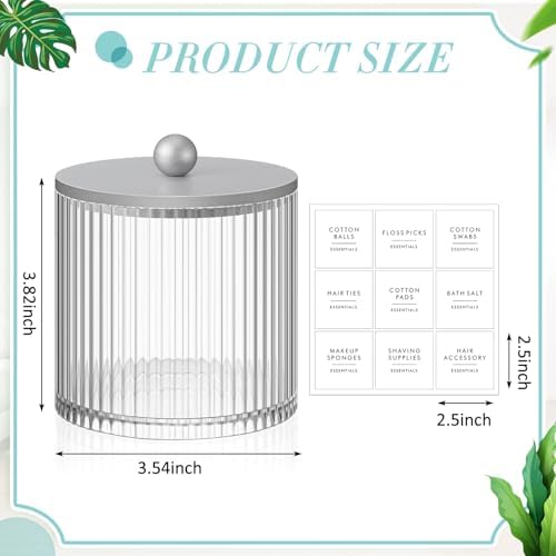 6 Pcs Plastic Holder Dispenser Bathroom Jars - Image 2