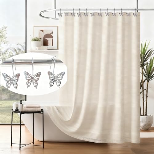 12PCS Decorative Shower Curtain Hooks, Metal Shower Curtain Rings, Rustproof - Image 6