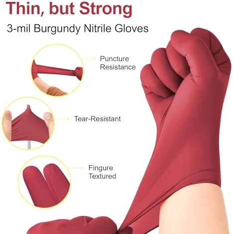 SwiftGrip Disposable Nitrile Exam Gloves, Box of 50, Latex-Free, Powder-Free - Image 3