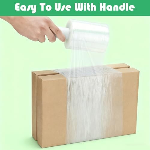 DAJAVE 8 Pack 5" Stretch Wrap Rolls 1000ft 80 Gauge Industrial Shrink Wrap - Image 4
