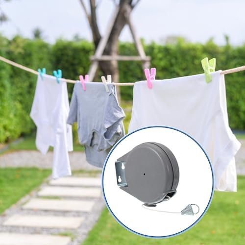 uxcell 2 Pcs 39ft Retractable Clothesline Outdoor Indoor, Heavy Duty PVC - Image 7