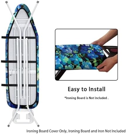 Blue Dreamy Flower Ironing Board Covers Standard Washable Ironing Board - Image 4