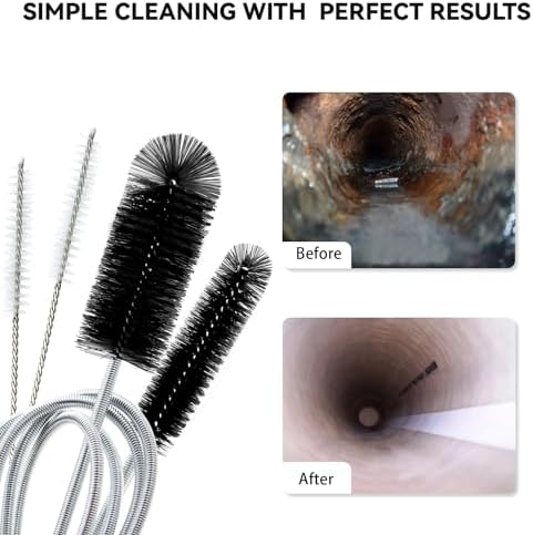 Flexible Drain Brush, 66 Inch Long Double Ended Hose Pipe Cleaners and 58 Inch - Image 7