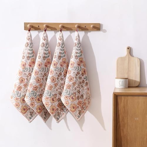 Set of 4 Cotton Floral Kitchen Towels - Image 3