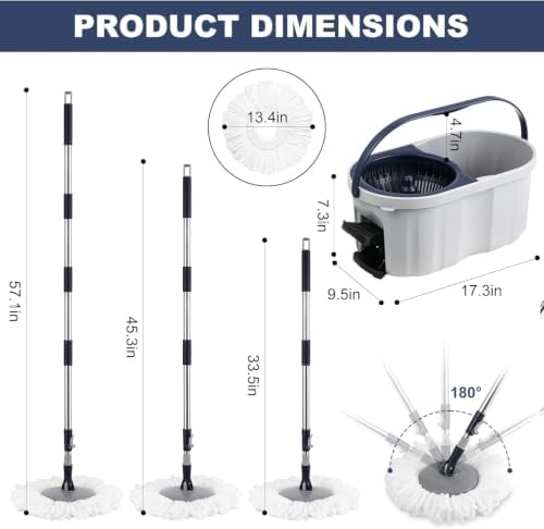 Spin Mop Bucket Set 3 Refills Best Mops - Image 2