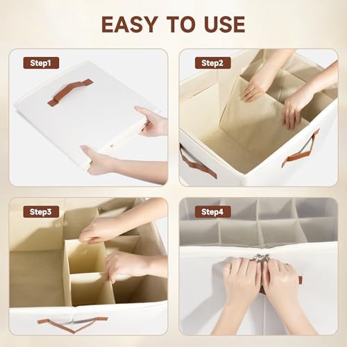 2-Pack Shoe Organizer for Closet, Foldable Shoe Storage Container - Image 5