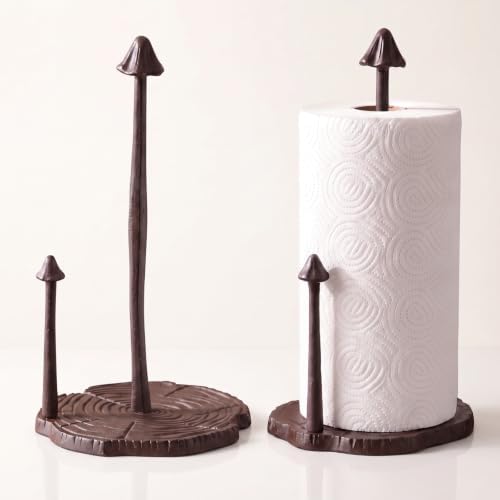 Maxdot Mushroom Paper Towel Holder 8.27 x 15 x 13.4 Inch Cast Iron Paper Towel by Maxdot