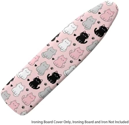 Pink Black Cat Ironing Board Cover Standard Ironing Board Cover - Image 6