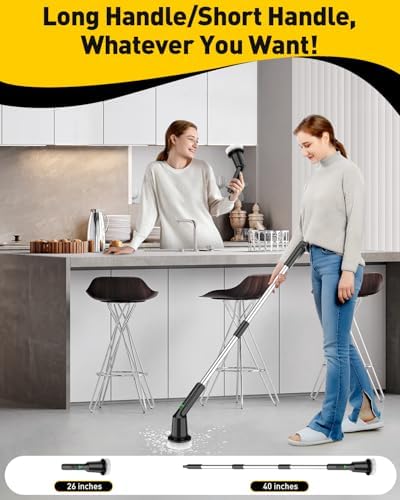 Shower Scrubber with Long Handle, Shower Cleaner Brushes - Image 6