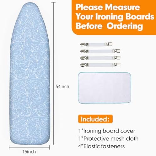 Ironing Board Cover and Pad, 15x54 Standard Size, Scorch Resistant - Image 6