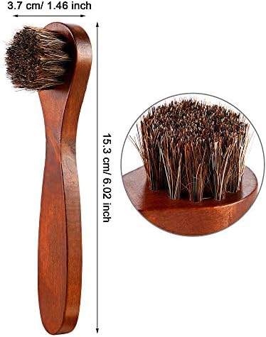 Jovitec 3 Pieces Horsehair Polish Applicator Brush Kit Saddle Soap Shoe Shine - Image 2