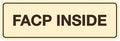 Signs ByLITA Standard FACP Inside Sign | Fire Safety Signage (Ivory/Dark Brown) - Small 1 Pack